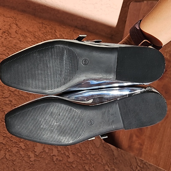 Steve Madden Alisah Silver Patent leather Mary Jane Flats Shoes 8.5 - Picture 13 of 13